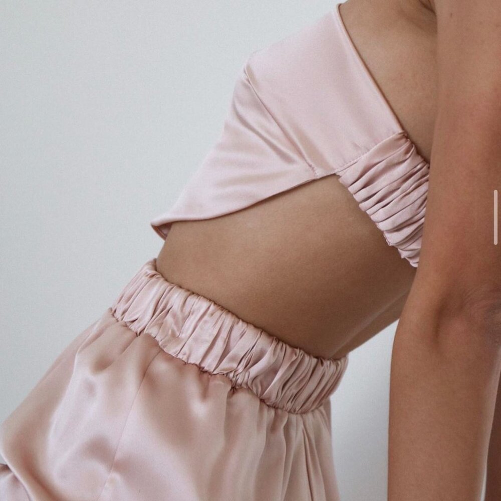 Natalie Rolt Meeka Crop Top & Lola Shorts in Pink